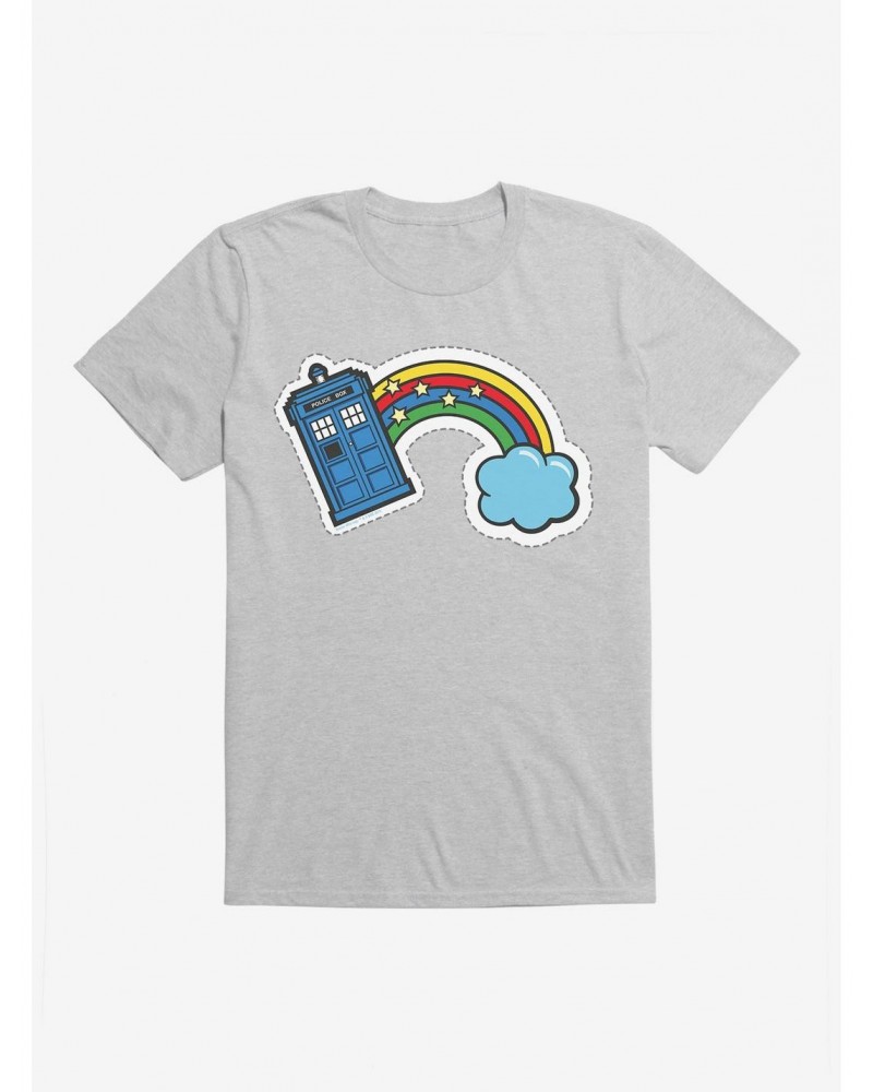 Doctor Who Thirteenth Doctor TARDIS Rainbow Stitch Badge T-Shirt $11.23 T-Shirts