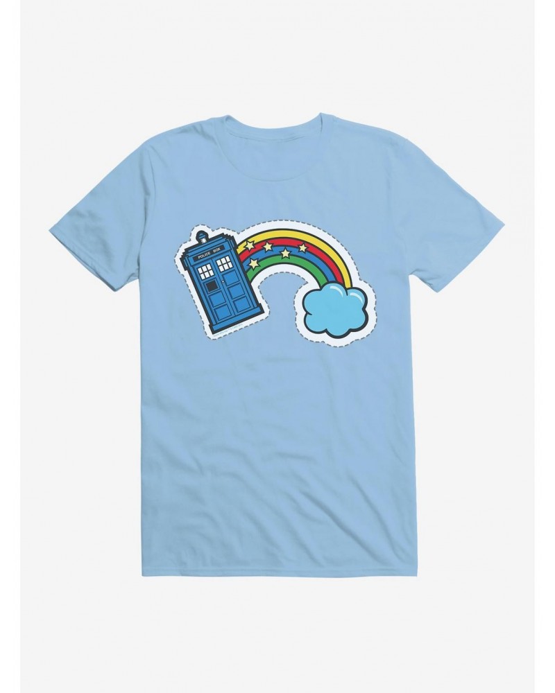 Doctor Who Thirteenth Doctor TARDIS Rainbow Stitch Badge T-Shirt $11.23 T-Shirts