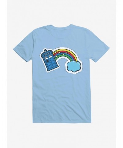 Doctor Who Thirteenth Doctor TARDIS Rainbow Stitch Badge T-Shirt $11.23 T-Shirts