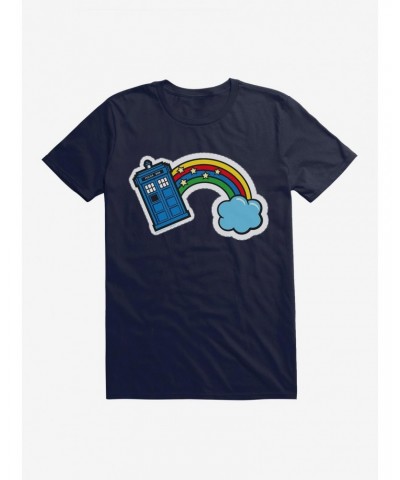 Doctor Who Thirteenth Doctor TARDIS Rainbow Stitch Badge T-Shirt $11.23 T-Shirts