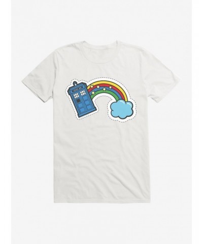 Doctor Who Thirteenth Doctor TARDIS Rainbow Stitch Badge T-Shirt $11.23 T-Shirts