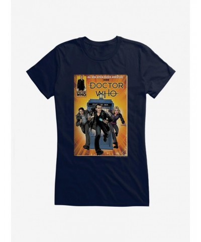 Doctor Who Action Packed Adventure Comic Girls T-Shirt $10.96 T-Shirts