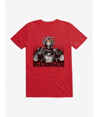 Doctor Who Cybermen Delete Delete Delete T-Shirt $10.76 T-Shirts