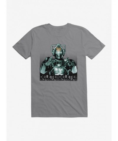 Doctor Who Cybermen Delete Delete Delete T-Shirt $10.76 T-Shirts