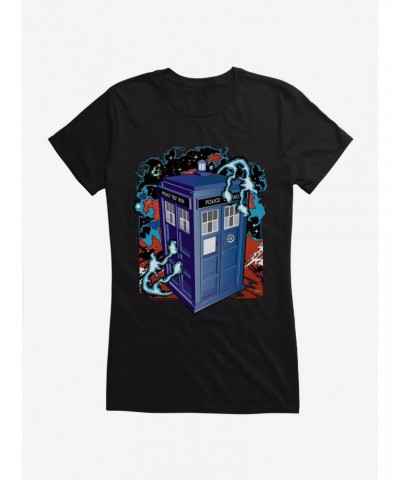 Doctor Who Electric TARDIS Girls T-Shirt $10.21 T-Shirts