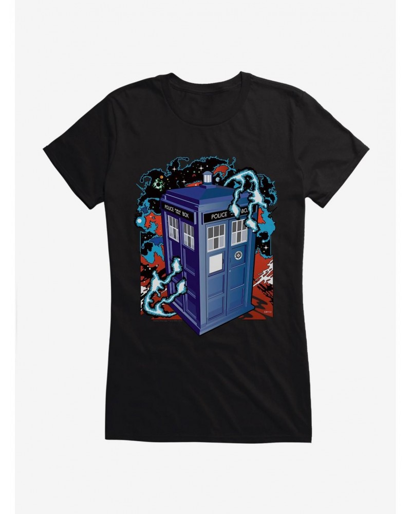 Doctor Who Electric TARDIS Girls T-Shirt $10.21 T-Shirts