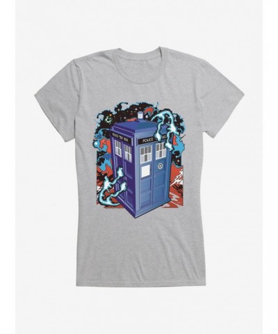 Doctor Who Electric TARDIS Girls T-Shirt $10.21 T-Shirts