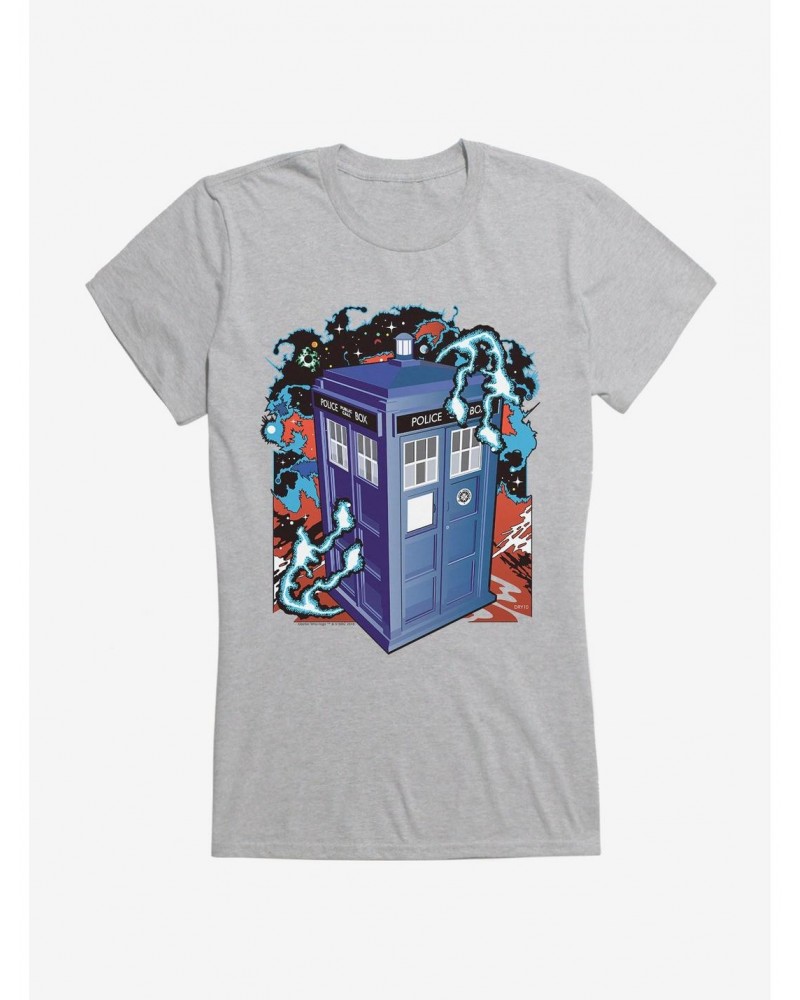 Doctor Who Electric TARDIS Girls T-Shirt $10.21 T-Shirts