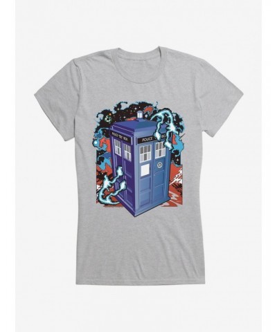 Doctor Who Electric TARDIS Girls T-Shirt $10.21 T-Shirts