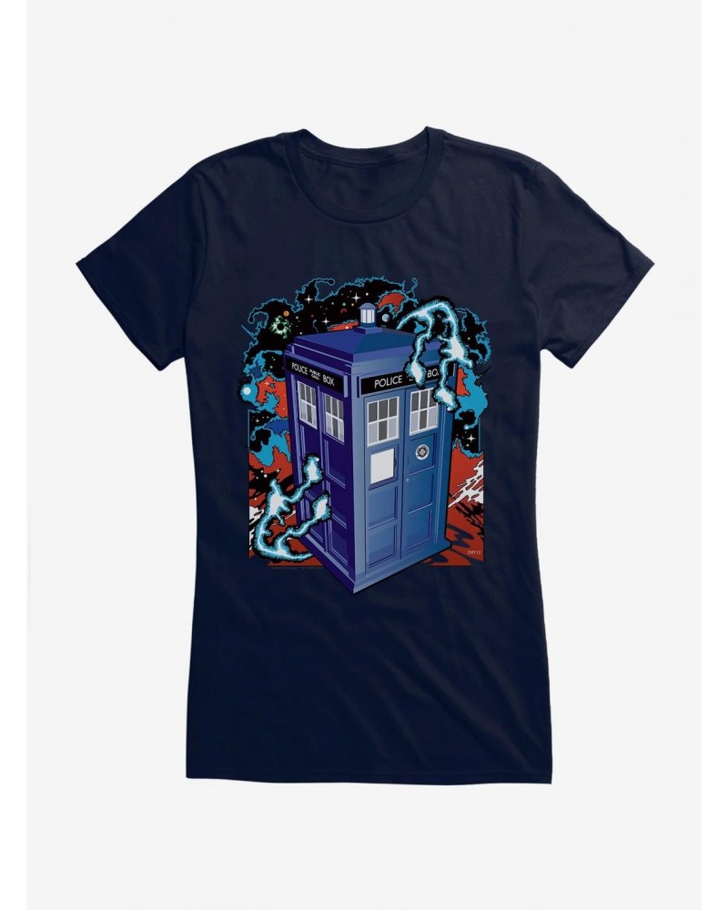 Doctor Who Electric TARDIS Girls T-Shirt $10.21 T-Shirts