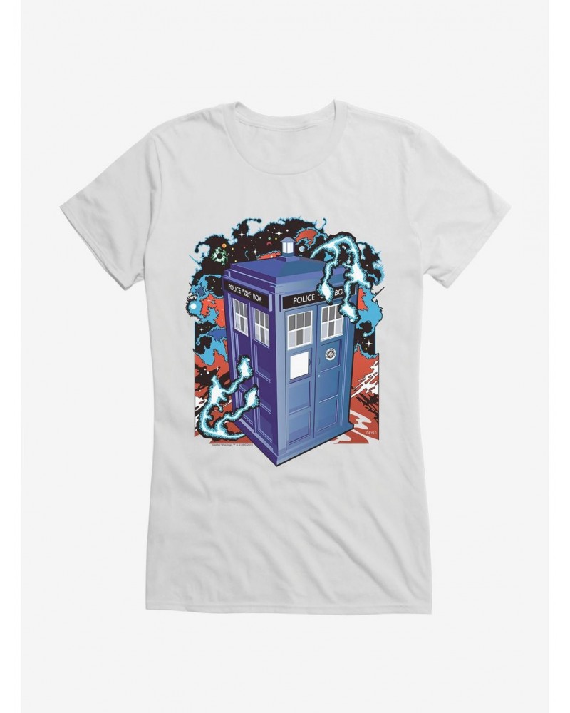 Doctor Who Electric TARDIS Girls T-Shirt $10.21 T-Shirts