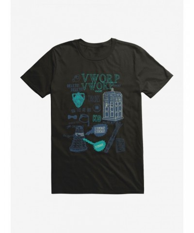 Doctor Who TARDIS Outlined Icons T-Shirt $11.23 T-Shirts