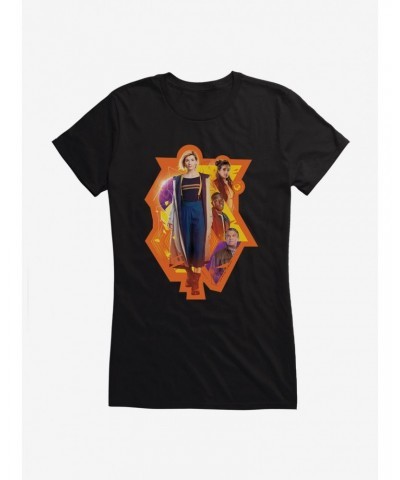 Doctor Who The Thirteenth Doctor And Crew Girls T-Shirt $10.46 T-Shirts