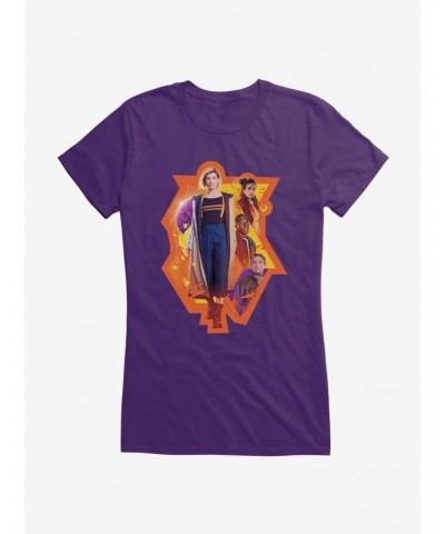 Doctor Who The Thirteenth Doctor And Crew Girls T-Shirt $10.46 T-Shirts