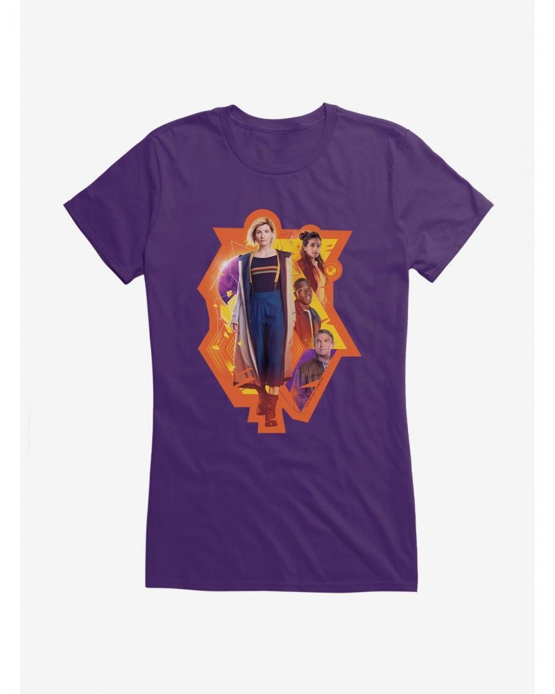 Doctor Who The Thirteenth Doctor And Crew Girls T-Shirt $10.46 T-Shirts