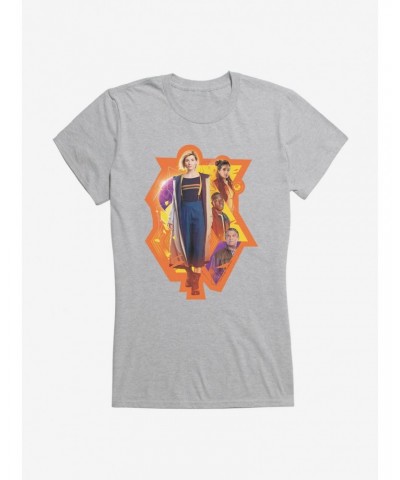 Doctor Who The Thirteenth Doctor And Crew Girls T-Shirt $10.46 T-Shirts