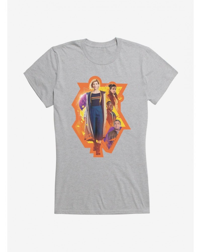 Doctor Who The Thirteenth Doctor And Crew Girls T-Shirt $10.46 T-Shirts