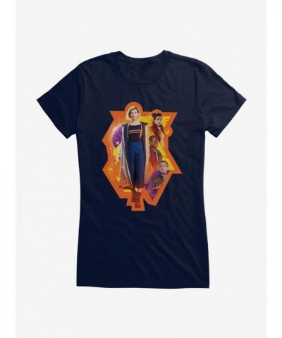 Doctor Who The Thirteenth Doctor And Crew Girls T-Shirt $10.46 T-Shirts