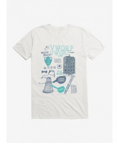 Doctor Who TARDIS Outlined Icons T-Shirt $11.23 T-Shirts