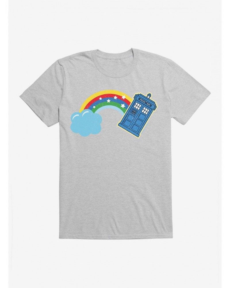 Doctor Who Thirteenth Doctor Distressed TARDIS Rainbow T-Shirt $11.95 T-Shirts