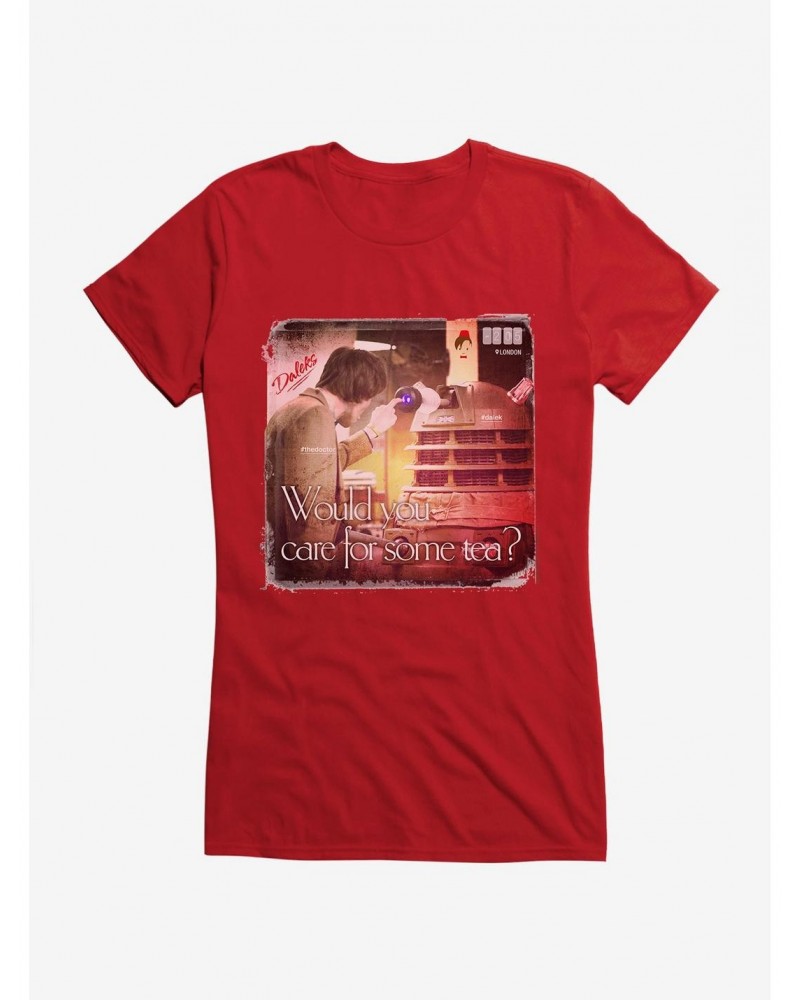 Doctor Who Dalek Tea Time Girls T-Shirt $8.47 T-Shirts