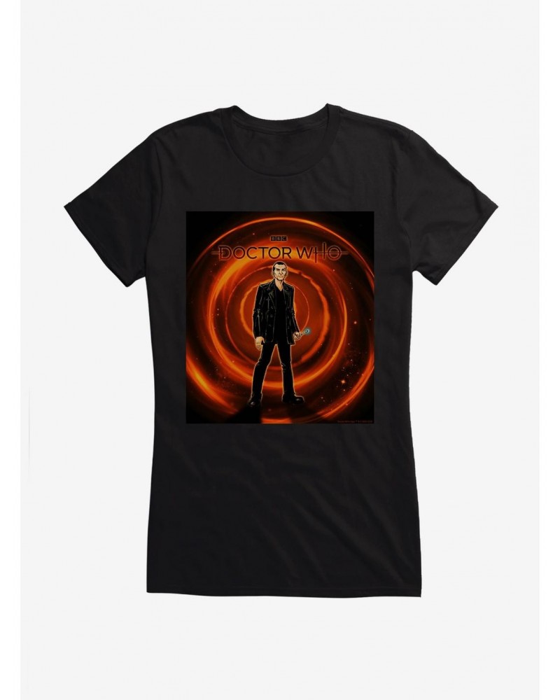 Doctor Who The Ninth Doctor Time Warp Girls T-Shirt $9.21 T-Shirts