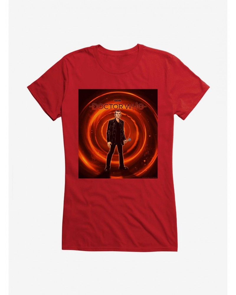 Doctor Who The Ninth Doctor Time Warp Girls T-Shirt $9.21 T-Shirts