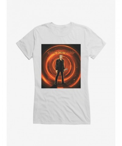 Doctor Who The Ninth Doctor Time Warp Girls T-Shirt $9.21 T-Shirts