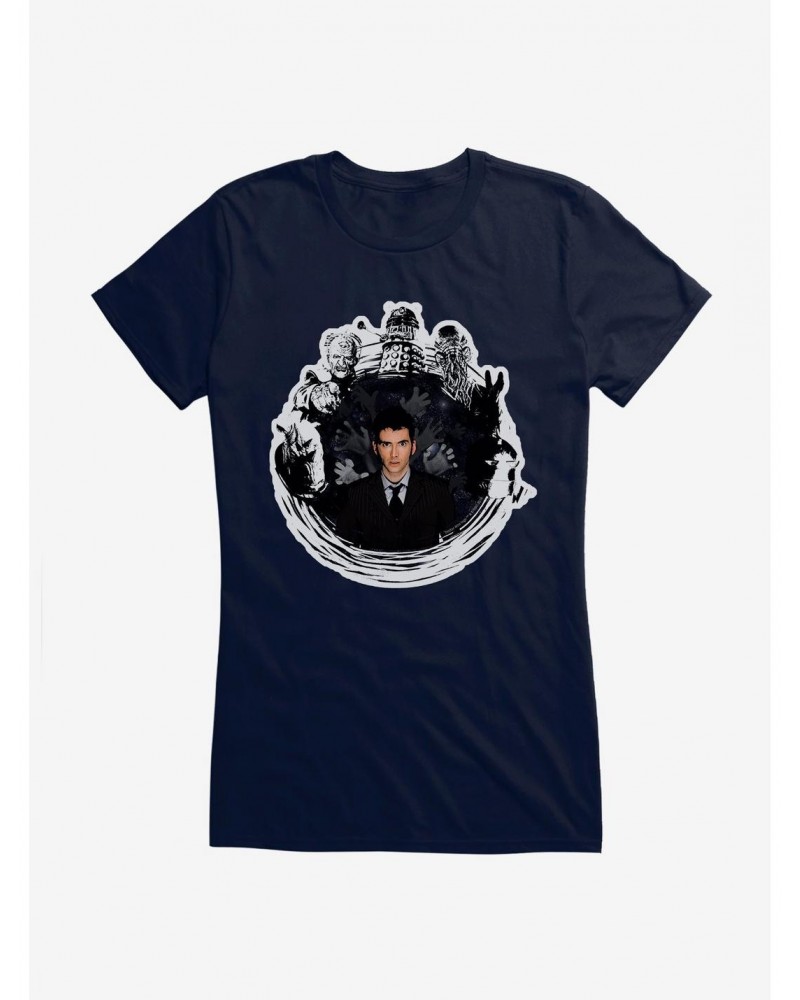 Doctor Who The Tenth Doctor Collage Girls T-Shirt $11.70 T-Shirts