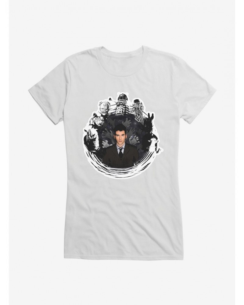 Doctor Who The Tenth Doctor Collage Girls T-Shirt $11.70 T-Shirts