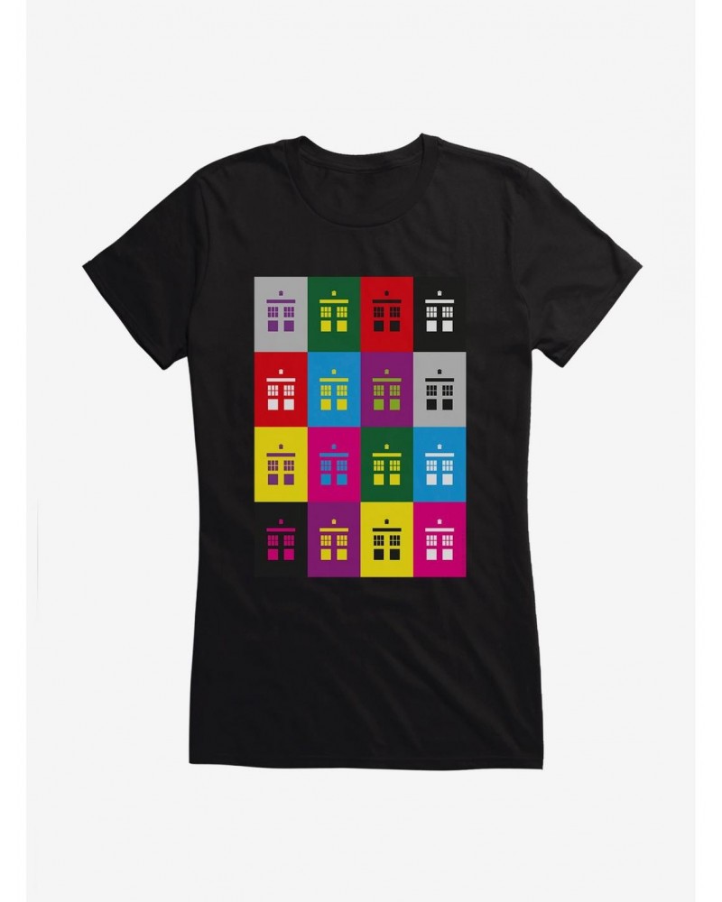 Doctor Who TARDIS Silhouette Box Up Girls T-Shirt $10.96 T-Shirts