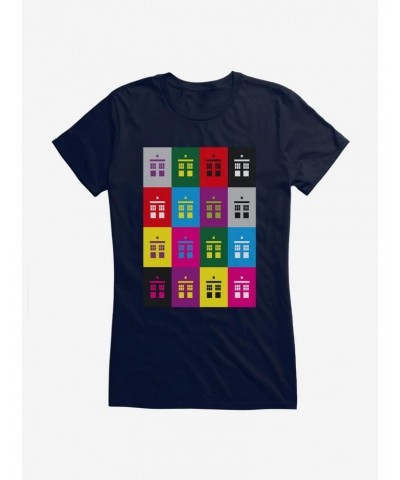 Doctor Who TARDIS Silhouette Box Up Girls T-Shirt $10.96 T-Shirts