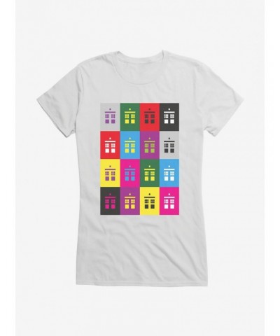 Doctor Who TARDIS Silhouette Box Up Girls T-Shirt $10.96 T-Shirts