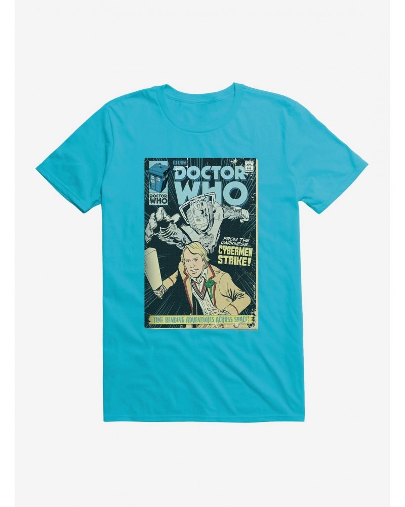 Doctor Who Fifth Doctor Cybermen Comic T-Shirt $8.37 T-Shirts