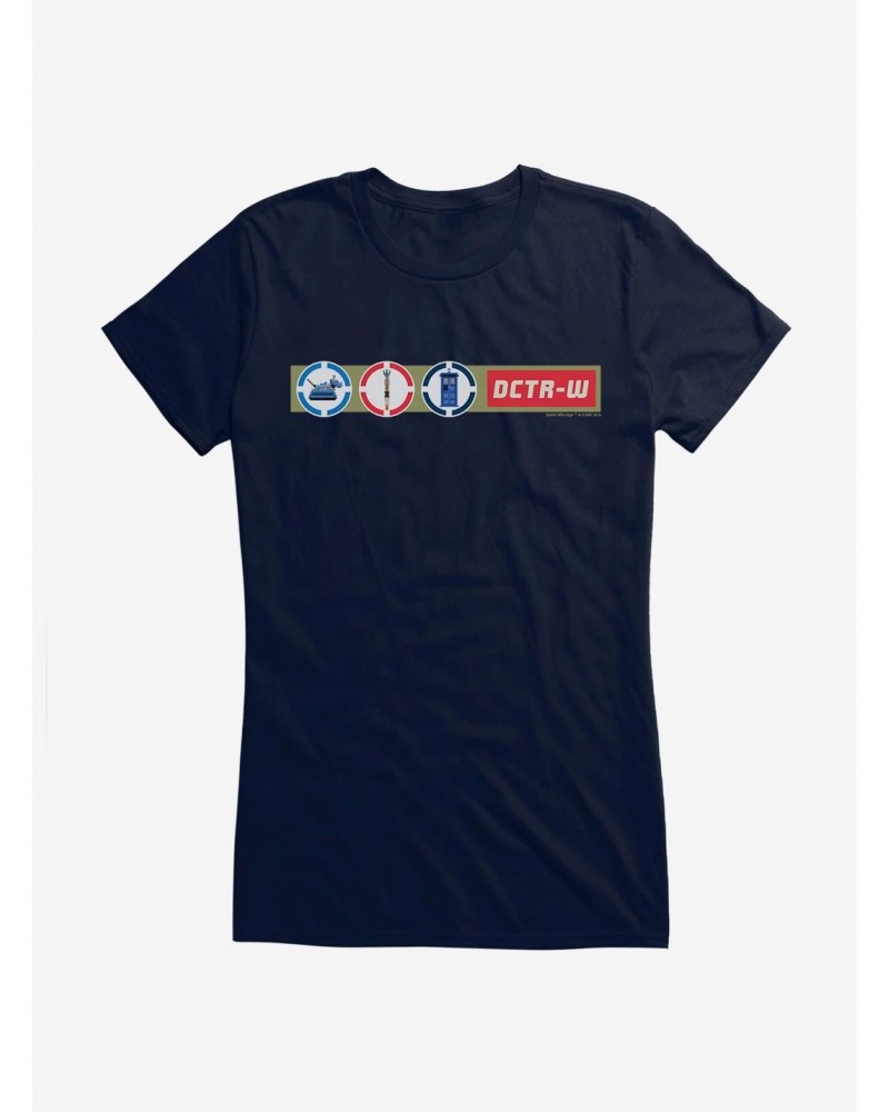 Doctor Who TARDIS Adventuring Icons Girls T-Shirt $7.47 T-Shirts