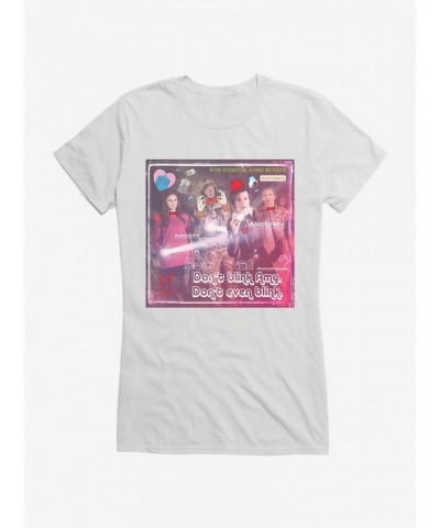 Doctor Who Eleventh Doctor Don't Blink Girls T-Shirt $9.21 T-Shirts