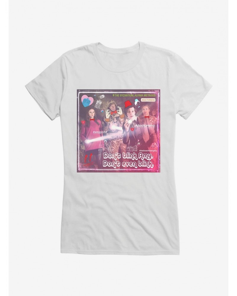 Doctor Who Eleventh Doctor Don't Blink Girls T-Shirt $9.21 T-Shirts