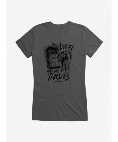 Doctor Who Angel Has Tardis Girls T-Shirt $11.21 T-Shirts