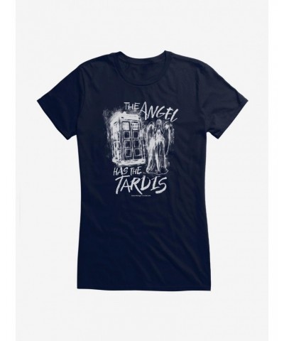 Doctor Who Angel Has Tardis Girls T-Shirt $11.21 T-Shirts