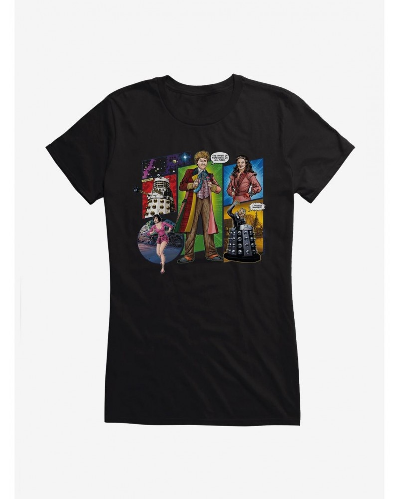 Doctor Who The Sixth Doctor Comic Scene Girls T-Shirt $7.72 T-Shirts