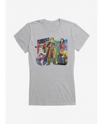 Doctor Who The Sixth Doctor Comic Scene Girls T-Shirt $7.72 T-Shirts