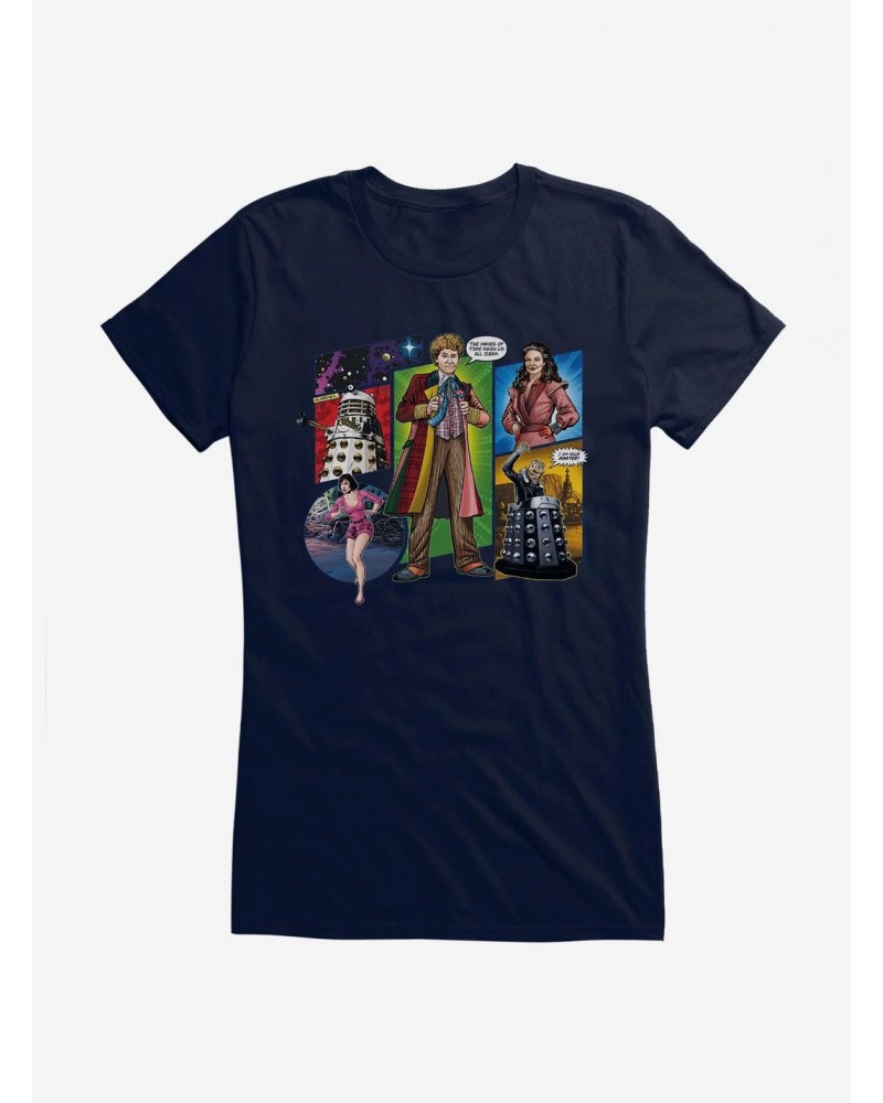 Doctor Who The Sixth Doctor Comic Scene Girls T-Shirt $7.72 T-Shirts