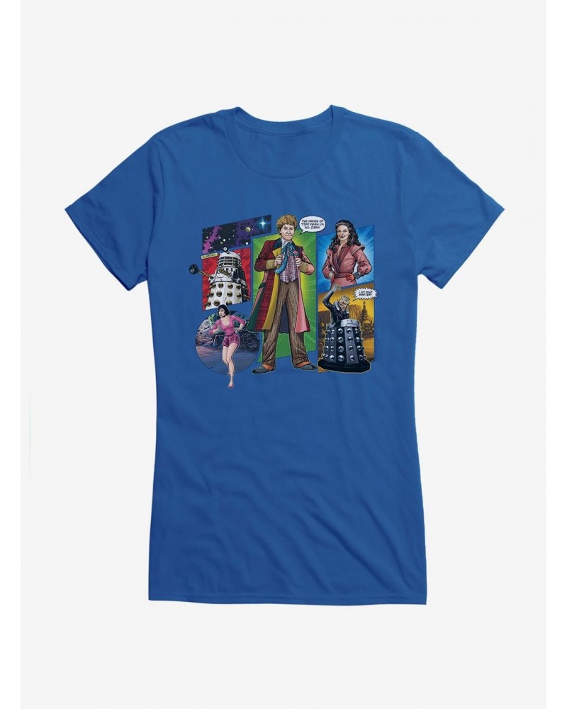 Doctor Who The Sixth Doctor Comic Scene Girls T-Shirt $7.72 T-Shirts