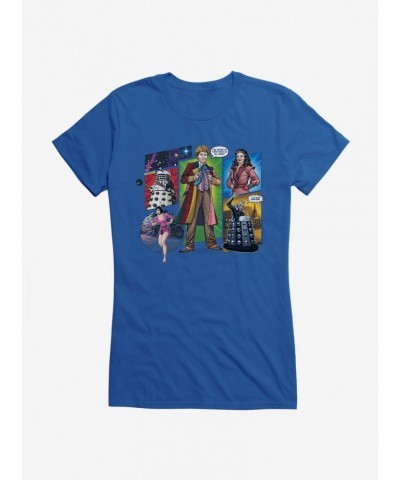 Doctor Who The Sixth Doctor Comic Scene Girls T-Shirt $7.72 T-Shirts