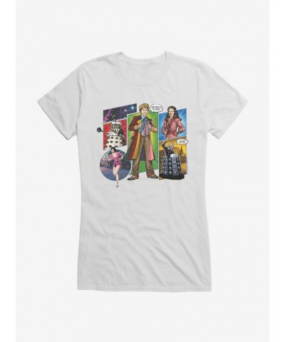 Doctor Who The Sixth Doctor Comic Scene Girls T-Shirt $7.72 T-Shirts