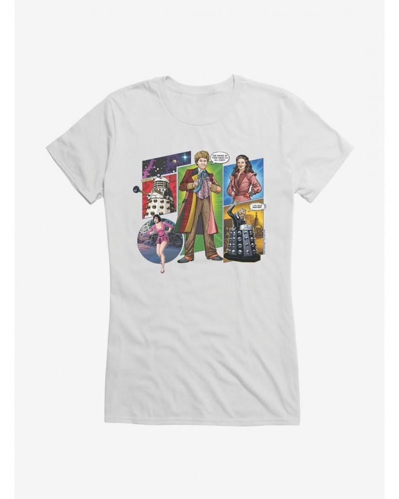 Doctor Who The Sixth Doctor Comic Scene Girls T-Shirt $7.72 T-Shirts