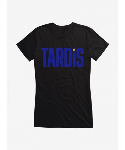 Doctor Who TARDIS Purple Script Girls T-Shirt $10.46 T-Shirts