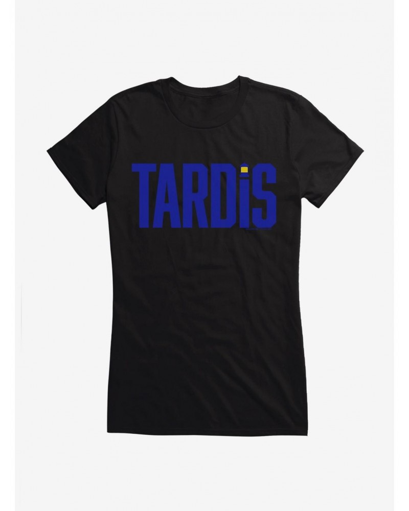 Doctor Who TARDIS Purple Script Girls T-Shirt $10.46 T-Shirts