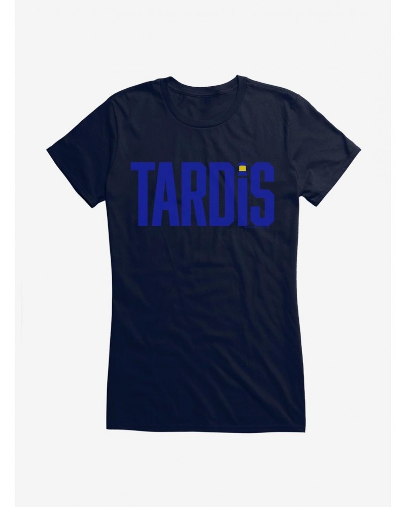 Doctor Who TARDIS Purple Script Girls T-Shirt $10.46 T-Shirts