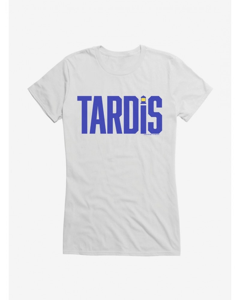 Doctor Who TARDIS Purple Script Girls T-Shirt $10.46 T-Shirts